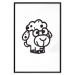 Wall Poster Little Sheep - small and black cute animal on a solid white background 135192 additionalThumb 3