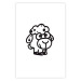 Wall Poster Little Sheep - small and black cute animal on a solid white background 135192 additionalThumb 4
