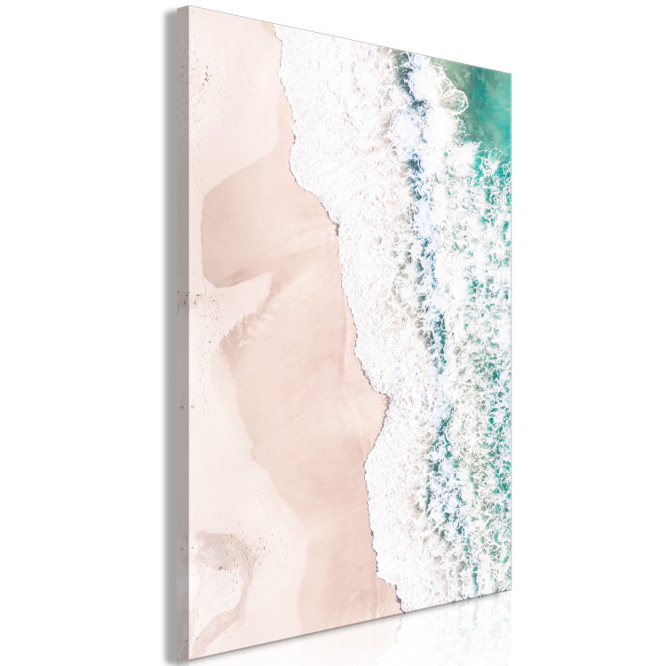 Canvas Art Print Turquoise Waves - Sea Coast from Aerial view with Waves 135292 additionalImage 2