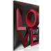 Canvas Love in Reds (1-piece) Vertical - English 3D text 135392 additionalThumb 2