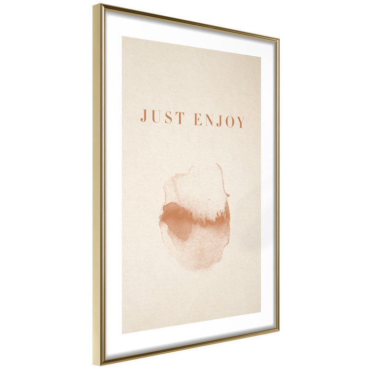 Poster Just Enjoy - English texts and watercolor pattern on a beige background 135592 additionalImage 13