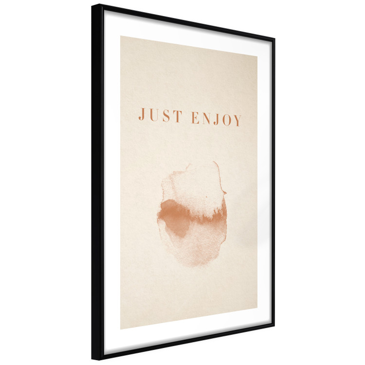 Poster Just Enjoy - English texts and watercolor pattern on a beige background 135592 additionalImage 14