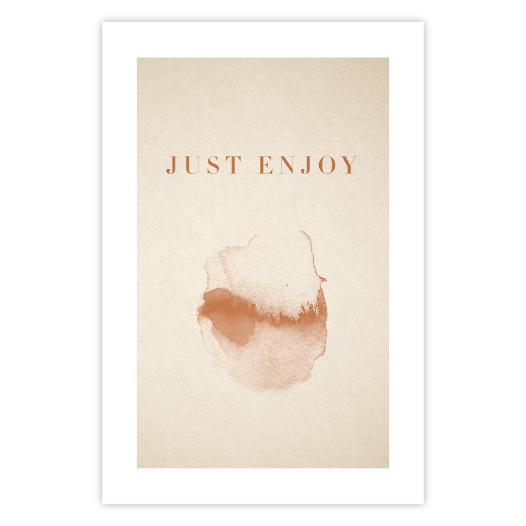 Poster Just Enjoy - English texts and watercolor pattern on a beige background 135592 additionalImage 5