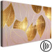 Canvas Art Print Violet Golden Pattern with leaves - Glamor style botanical theme 135692 additionalThumb 6
