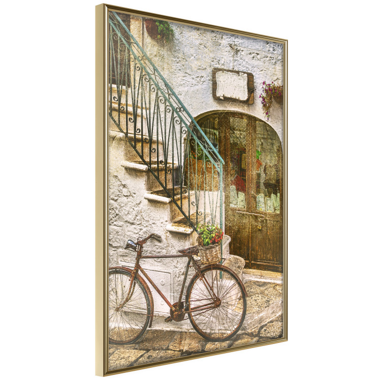 Poster Old Alley - rusty bicycle against the backdrop of Italian city architecture 135892 additionalImage 8