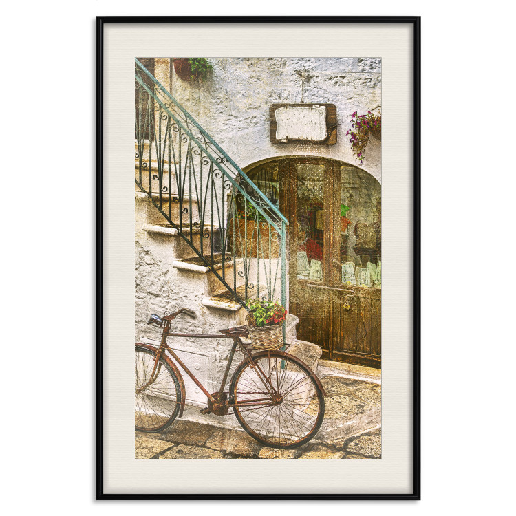 Poster Old Alley - rusty bicycle against the backdrop of Italian city architecture 135892 additionalImage 27