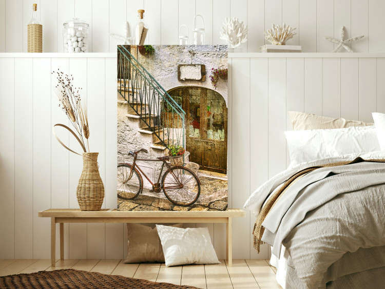 Poster Old Alley - rusty bicycle against the backdrop of Italian city architecture 135892 additionalImage 17