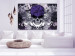 Canvas Print Bad Angel (1-piece) wide - abstraction with skull and flowers 138592 additionalThumb 3