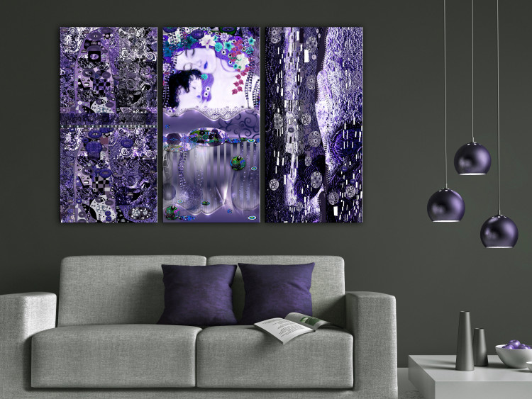 Canvas Motherhood (3-piece) - parental love on abstract background 138792 additionalImage 3