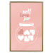 Poster Self Love Jar - jar with hearts and English texts on a pink background 138892 additionalThumb 21