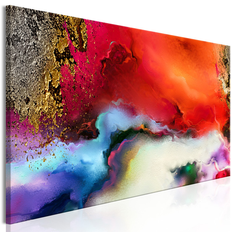Canvas Art Print Colorful Clouds (1-piece) Narrow - multicolored elegant expression 142292 additionalImage 2