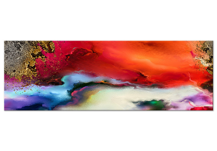 Canvas Art Print Colorful Clouds (1-piece) Narrow - multicolored elegant expression 142292