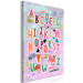 Canvas Happy Alphabet (1-piece) Vertical - colorful letters for children 143492 additionalThumb 2