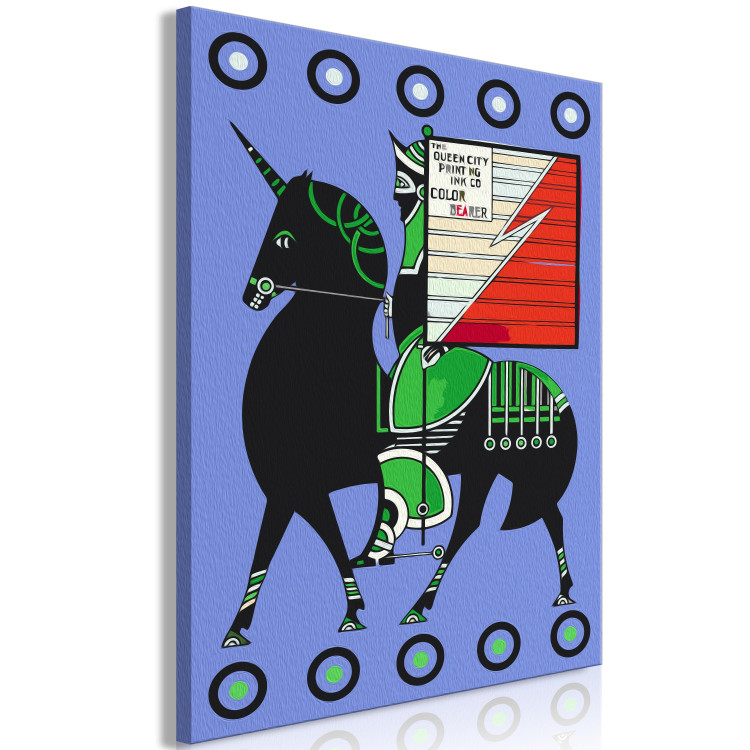 Paint by Number Kit Dignified Animal - Man With a Banner Riding a Unicorn 144092 additionalImage 3