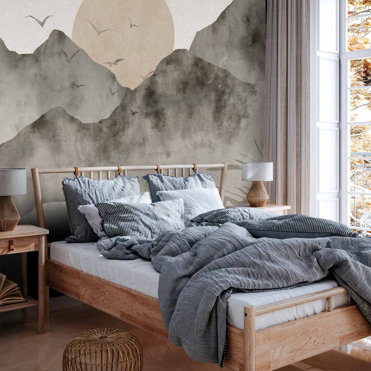 Wall Mural Wabi-sabi landscape - sunset and mountain landscape in Japanese style 145092 additionalImage 2