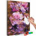 Paint by Number Kit Vintage Bouquet - Violet, Pink and Powdery Flowers on a Brown Background 146192 additionalThumb 6