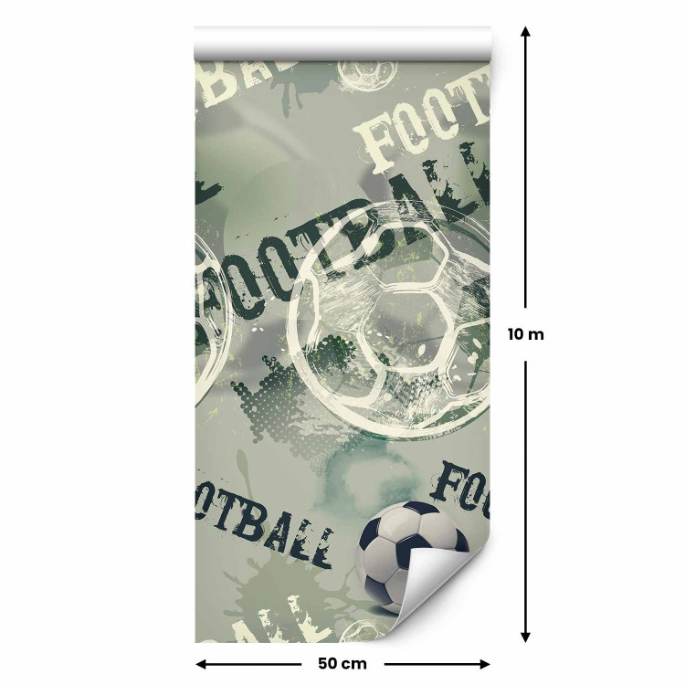 Wallpaper For a Sports Lover - Graphics and Inscriptions with a Football - Green 146292 additionalImage 2