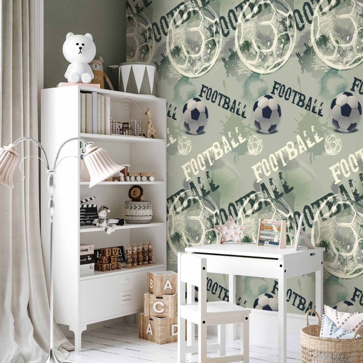 Wallpaper For a Sports Lover - Graphics and Inscriptions with a Football - Green 146292 additionalImage 5