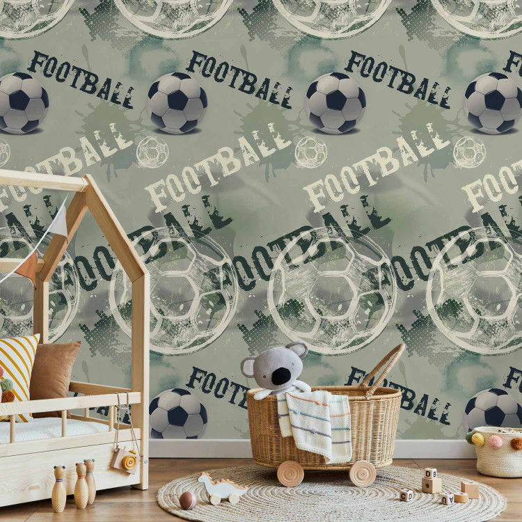 Wallpaper For a Sports Lover - Graphics and Inscriptions with a Football - Green 146292 additionalImage 10