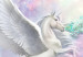 Canvas Unicorn and Magic Tree - Fairy-Tale and Rainbow Land in the Clouds 148792 additionalThumb 4