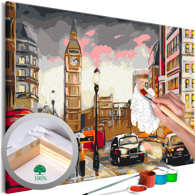 Paint by Number Kit Life in London - Urban Landscape With Big Ben in the Background 149792