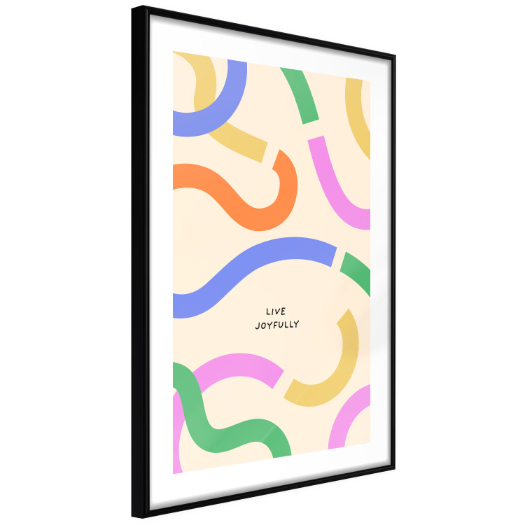 Poster Abstract Shapes - Pastel Waves Scattered on a Beige Background 149892 additionalImage 6