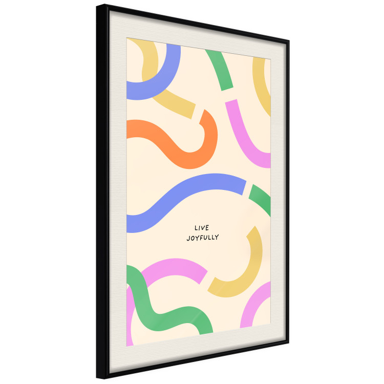 Poster Abstract Shapes - Pastel Waves Scattered on a Beige Background 149892 additionalImage 8