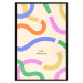 Poster Abstract Shapes - Pastel Waves Scattered on a Beige Background 149892 additionalThumb 22