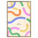 Poster Abstract Shapes - Pastel Waves Scattered on a Beige Background 149892 additionalThumb 23