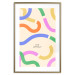 Poster Abstract Shapes - Pastel Waves Scattered on a Beige Background 149892 additionalThumb 25