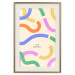 Poster Abstract Shapes - Pastel Waves Scattered on a Beige Background 149892 additionalThumb 27