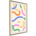 Poster Abstract Shapes - Pastel Waves Scattered on a Beige Background 149892 additionalThumb 12