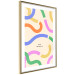 Poster Abstract Shapes - Pastel Waves Scattered on a Beige Background 149892 additionalThumb 9