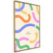 Poster Abstract Shapes - Pastel Waves Scattered on a Beige Background 149892 additionalThumb 7