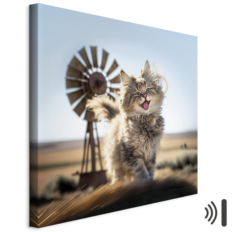 Canvas AI Maine Coon Cat - Smiling Fluffy Animal in Don Quixote Style - Square 150192 additionalImage 8