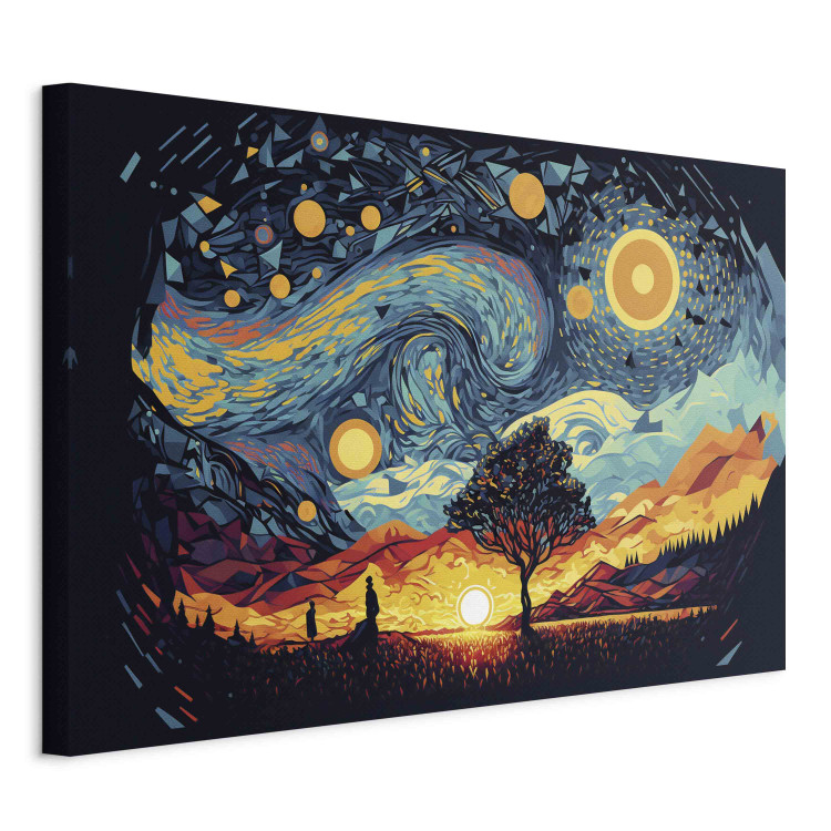 Large canvas print Sunrise - A Colorful Landscape Inspired by the Work of Van Gogh [Large Format] 151092 additionalImage 2