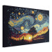 Large canvas print Sunrise - A Colorful Landscape Inspired by the Work of Van Gogh [Large Format] 151092 additionalThumb 2