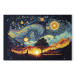 Large canvas print Sunrise - A Colorful Landscape Inspired by the Work of Van Gogh [Large Format] 151092