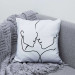 Decorative Microfiber Pillow Line Sensitivity - Minimalist Black and White Composition 151292 additionalThumb 5