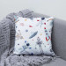 Decorative Microfiber Pillow Space Toys - Rockets and Robots Among the Stars on a White Background 151392 additionalThumb 3