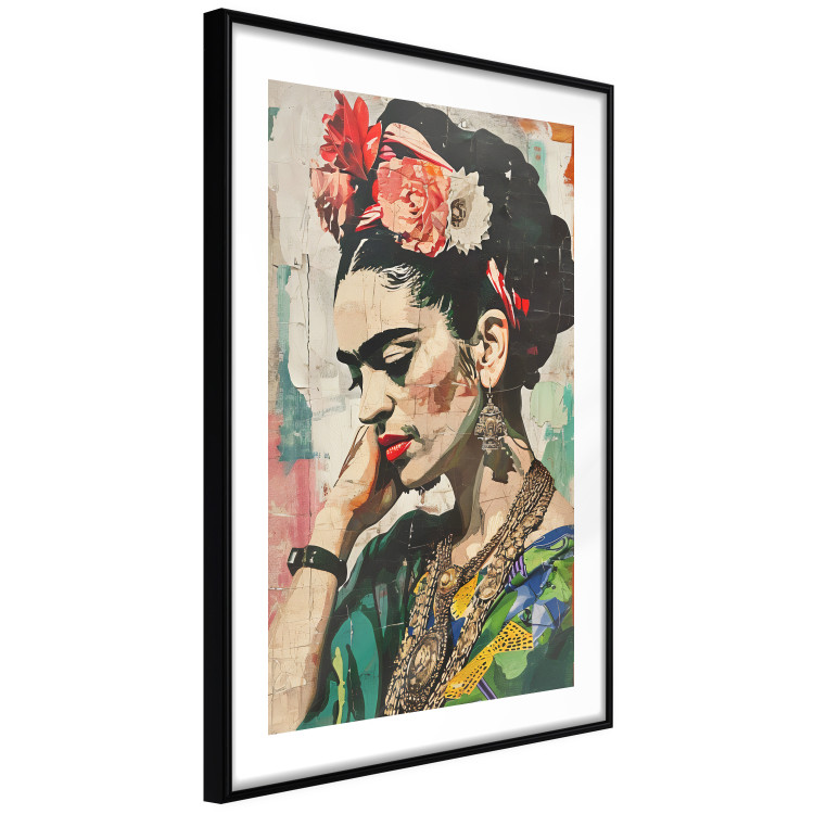 Wall Poster Portrait in Profile - Frida Kahlo Against a Cracked Wall 152192 additionalImage 6