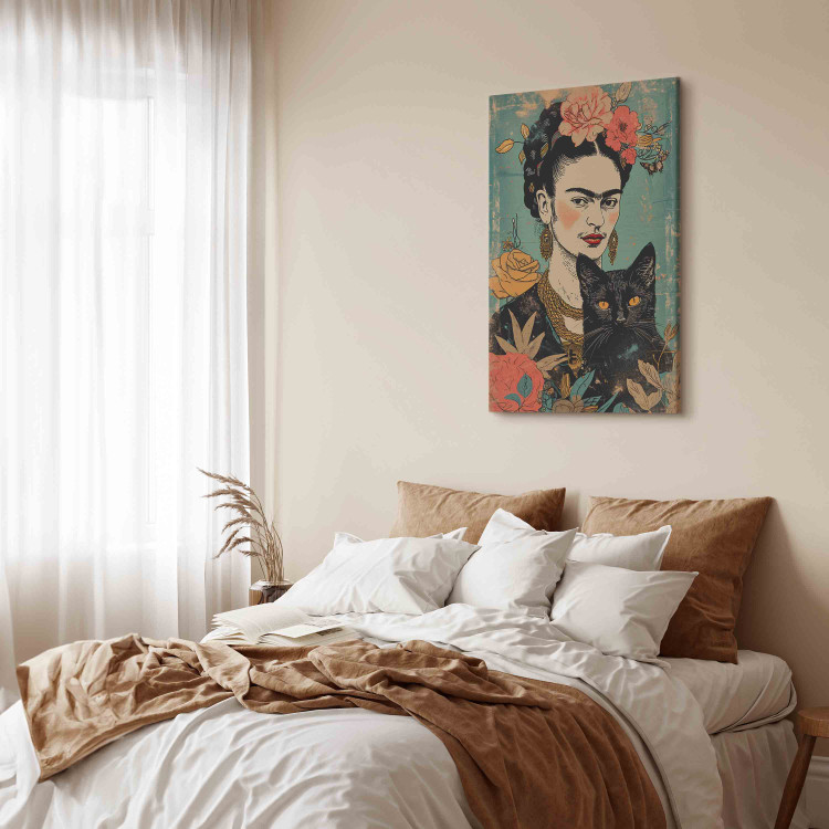 Canvas Print Frida Kahlo - A Portrait of the Japanese-Inspired Painter 152292 additionalImage 10