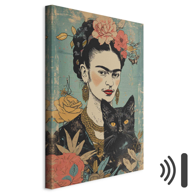 Canvas Print Frida Kahlo - A Portrait of the Japanese-Inspired Painter 152292 additionalImage 8
