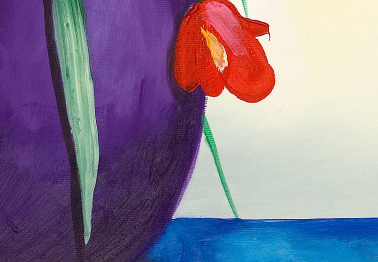 Canvas Art Print Bouquet in a Purple Vase (1-piece) - colourful floral motif 47492 additionalImage 3