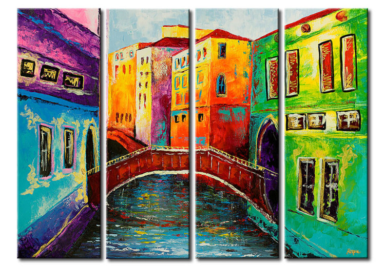 Canvas Art Print Colourful Venice 49692
