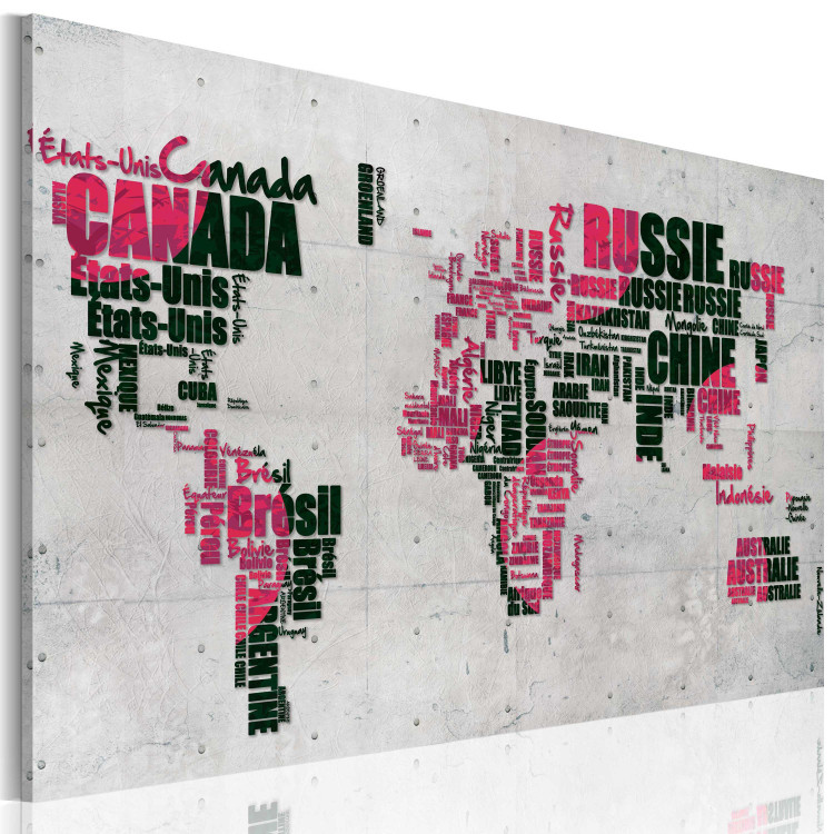 Canvas Map of the World (French language) 55292 additionalImage 2
