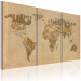 Canvas Print Old map of the World - triptych 55392 additionalThumb 2