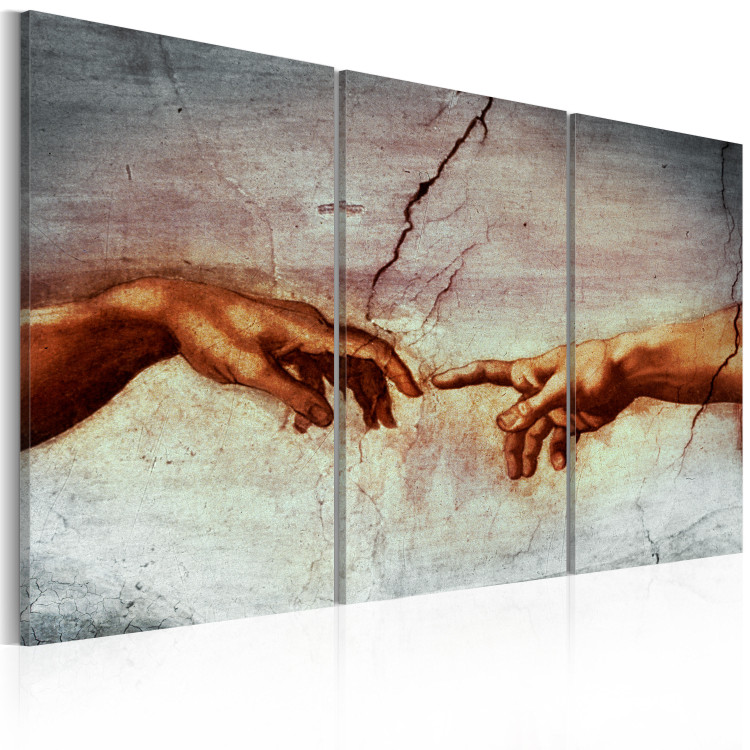 Canvas Art Print The creation of Adam: a fragment of painting 55492 additionalImage 2