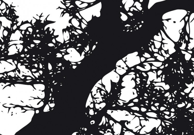 Canvas Look up - black and white tree branches with the sky in the background 56092 additionalImage 5
