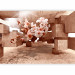 Wall Mural Space with geometric figures - orchid flower among concrete 64492 additionalThumb 1